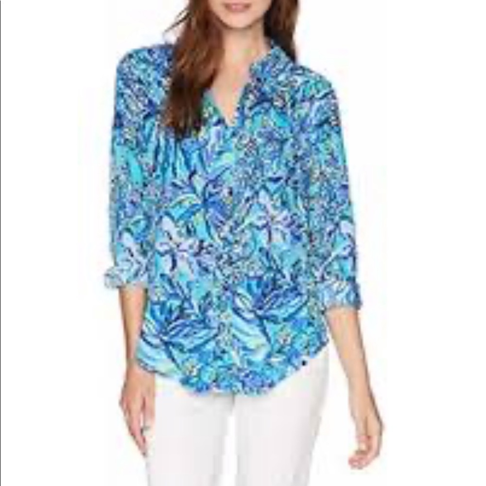 Lilly Pulitzer Sea View Button Down